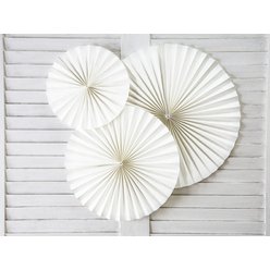 Závěsné rozety bíle 3 ks - 40 cm